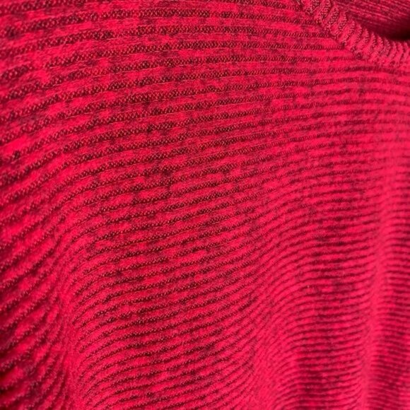 A. Byer Women’s XL Ribbed Knit Long Sleeve Red Stretch Pullover Casual Fall Top - Picture 7 of 10